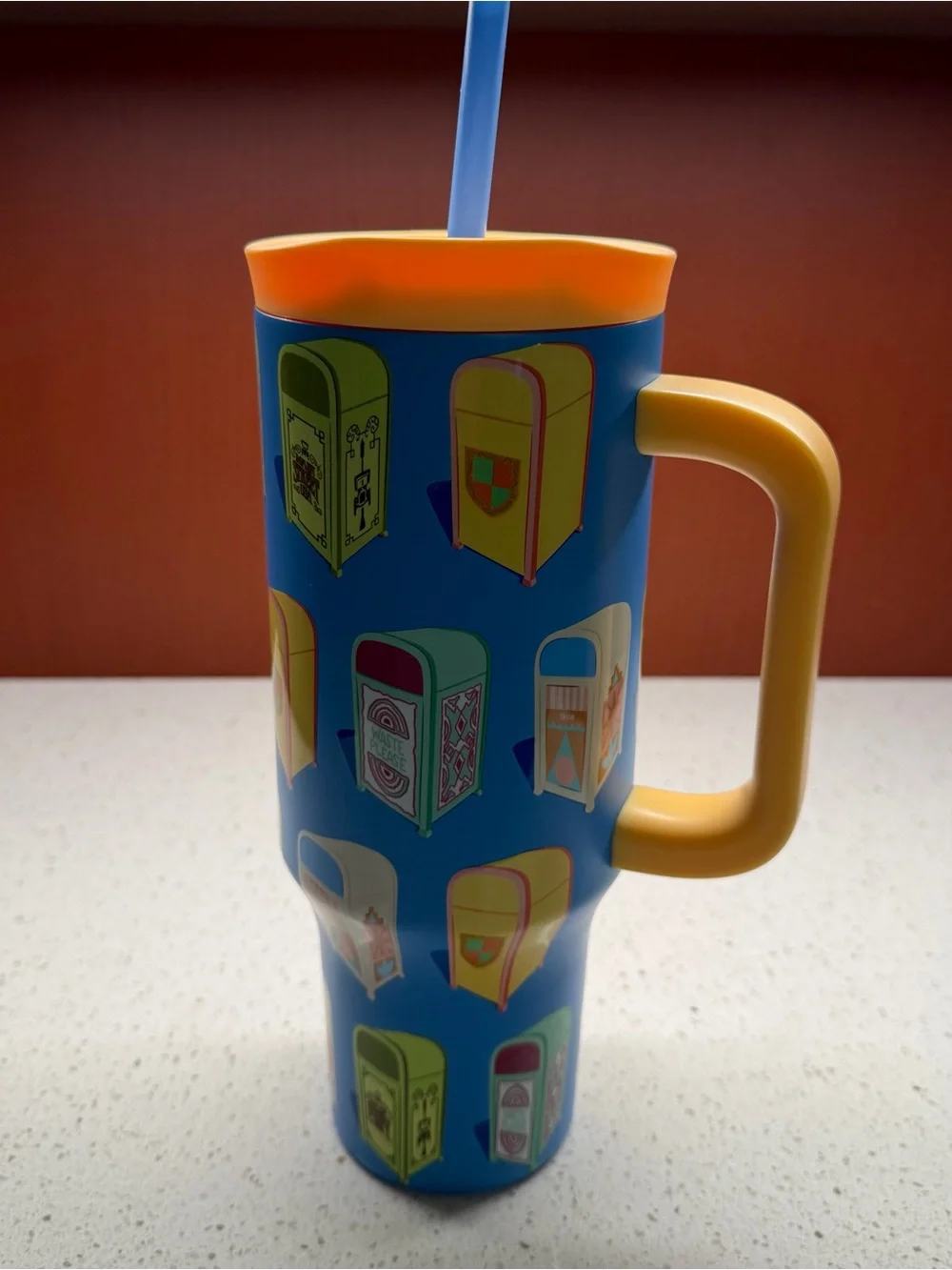 NEW DISNEY PARKS TRASH CANS GIANT 40oz STAINLESS STEEL TUMBLER